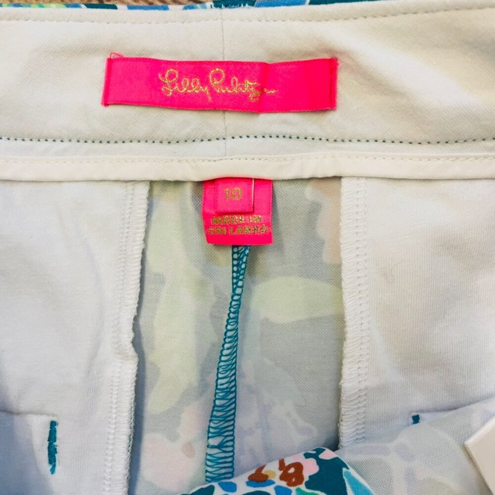 Lilly Pulitzer Women's Callahan Mid-Rise Shorts in Multi Hot on the Vine Size 10 - Picture 2 of 3